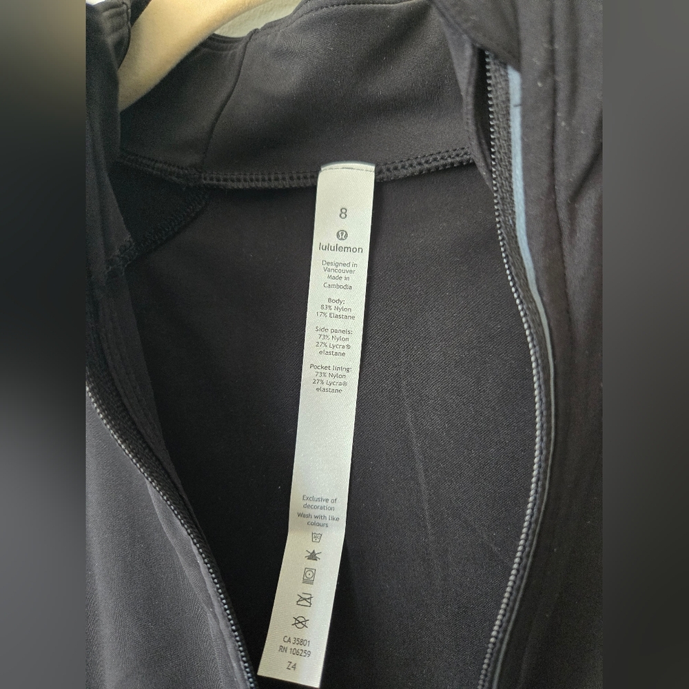 Lululemon Final Mile Jacket Size 8 Black - Picture 4 of 7